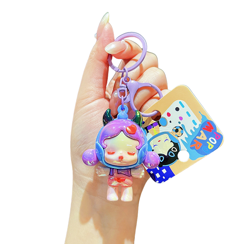 Creative Demon Sleeping Girl Universal Colorful Plush Doll Keychain Enchanting Demon Girl Keychain - A Stylish and Quirky Accessory