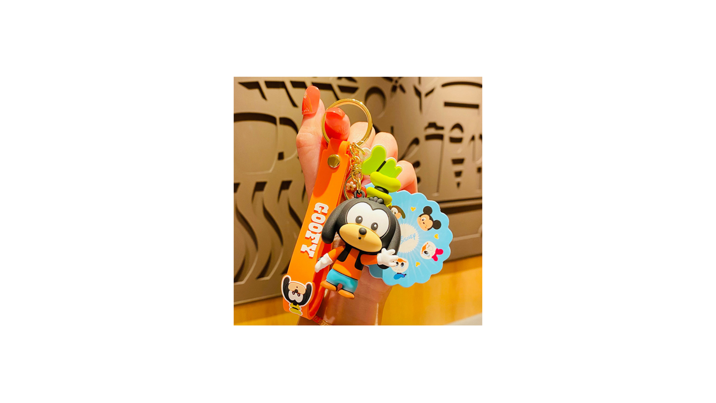 Mickey Mouse Minnie cartoon keychain