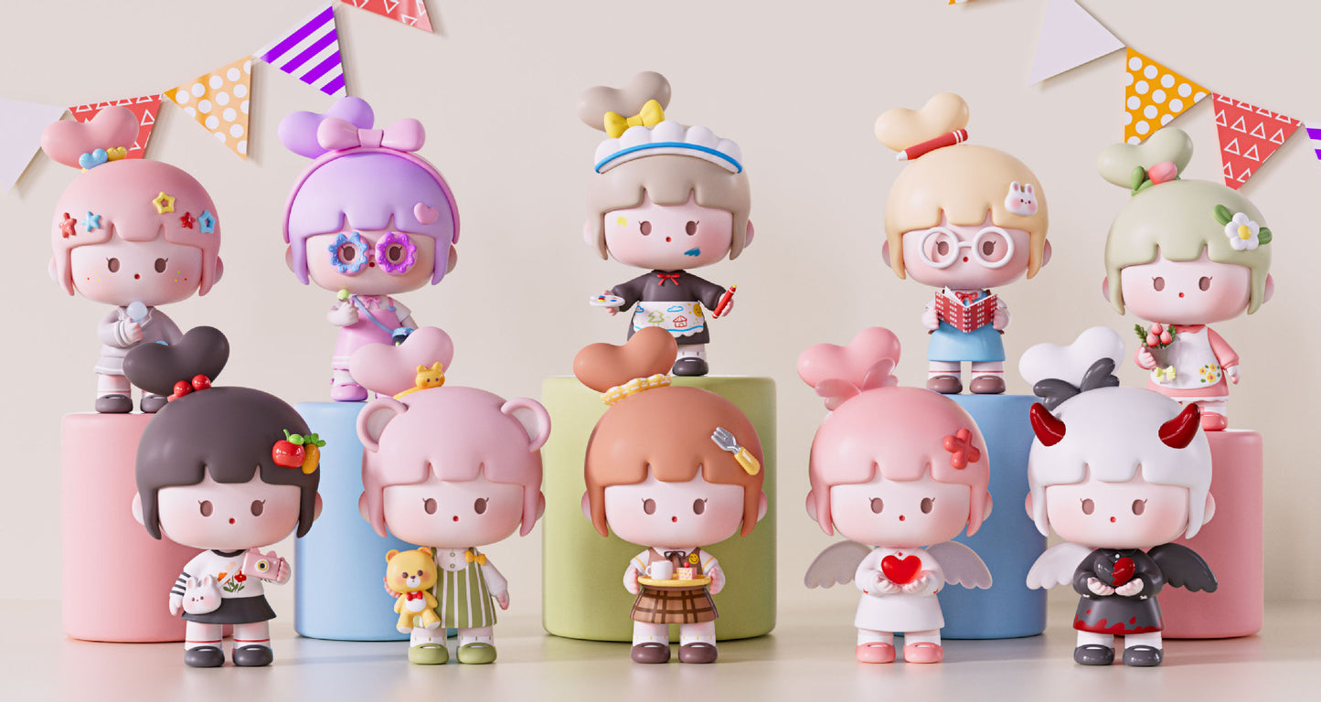 Blind Box Sweetheart Girls Series - Collectible Trendy Vinyl Figures