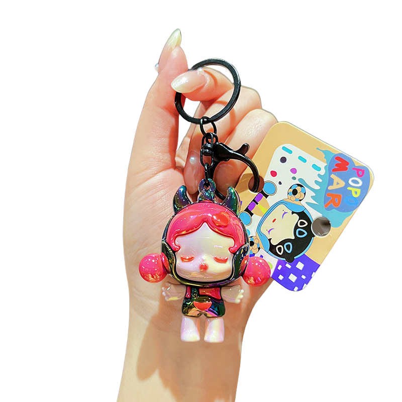 Creative Demon Sleeping Girl Universal Colorful Plush Doll Keychain Enchanting Demon Girl Keychain - A Stylish and Quirky Accessory