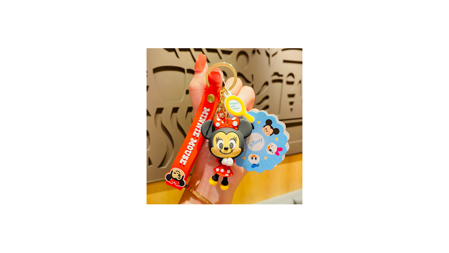 Mickey Mouse Minnie cartoon keychain