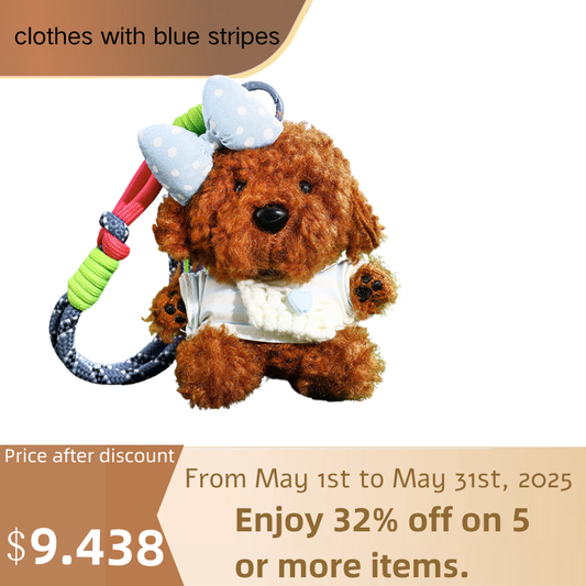 Plush puppy pendant