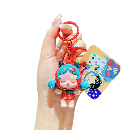 Creative Demon Sleeping Girl Universal Colorful Plush Doll Keychain Enchanting Demon Girl Keychain - A Stylish and Quirky Accessory