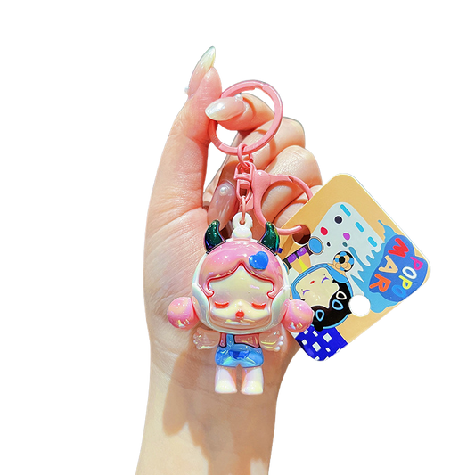 Creative Demon Sleeping Girl Universal Colorful Plush Doll Keychain Enchanting Demon Girl Keychain - A Stylish and Quirky Accessory