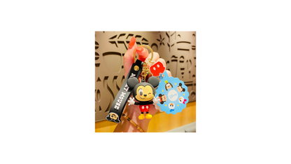 Mickey Mouse Minnie cartoon keychain